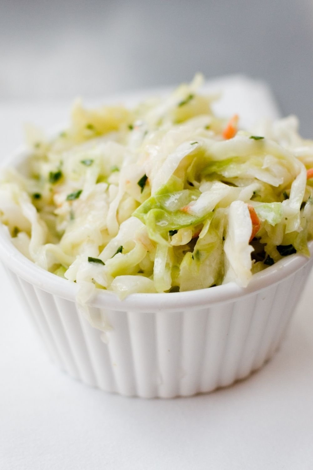 Coleslaw with a Creamy Dressing and Pepper Bite